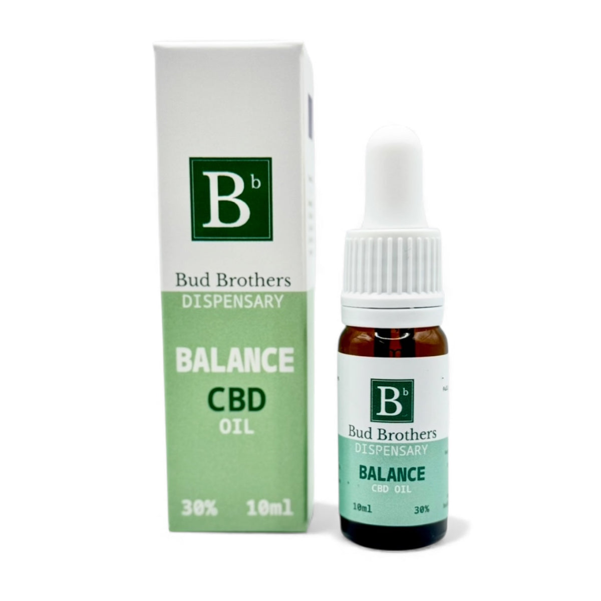 Bud Brothers Balance CBD oil bottle and box, full spectrum CBD oil made in Ireland