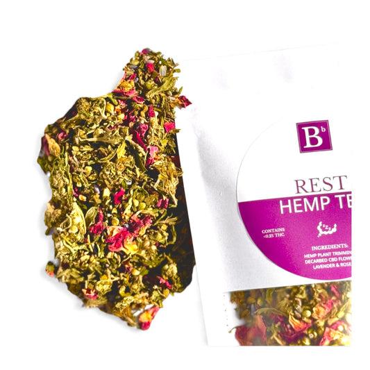 Bud Brothers Rest CBD hemp tea and CBD/CBN oil bundle for sleep